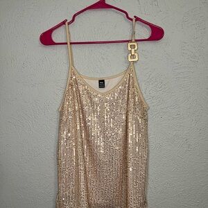 SHEIN Gold Sequin Blouse